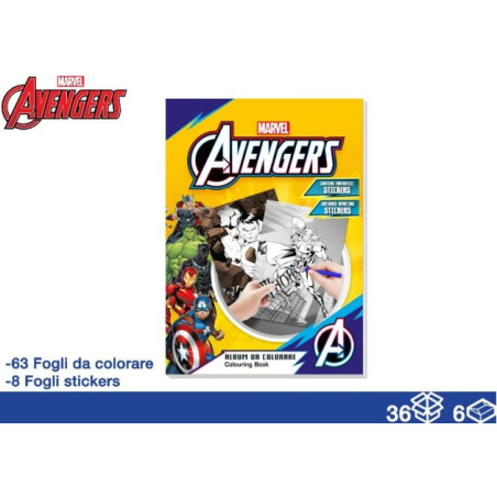 ALBUM AVENGERS 32 PG + 8 DI STICKERS