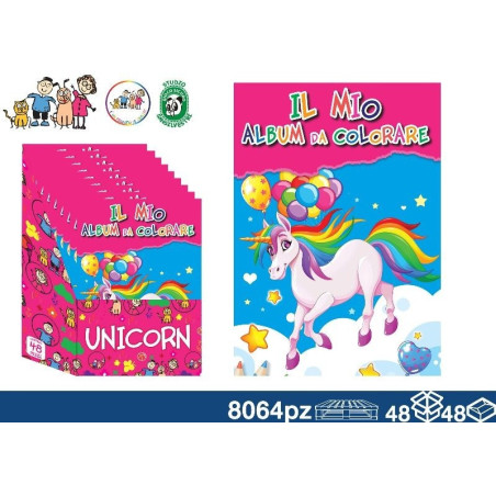 ALBUM COLOR UNICORNI 8 PG