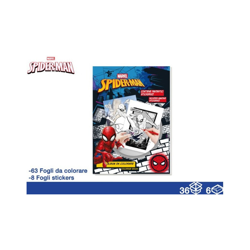 ALBUM SPIDERMAN 32 PG + 8 STICKERS