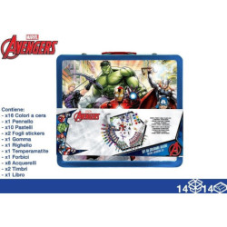 AVENGERS VALIGETTA COLORI LATTA 44 PZ
