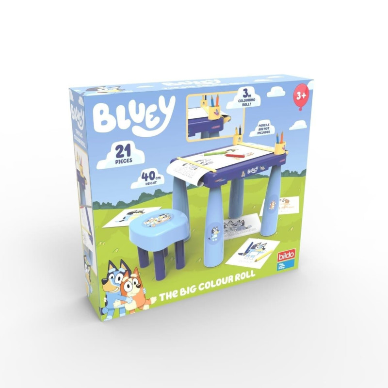 BLUEY TAVOLO COLORI CON SGABELLO