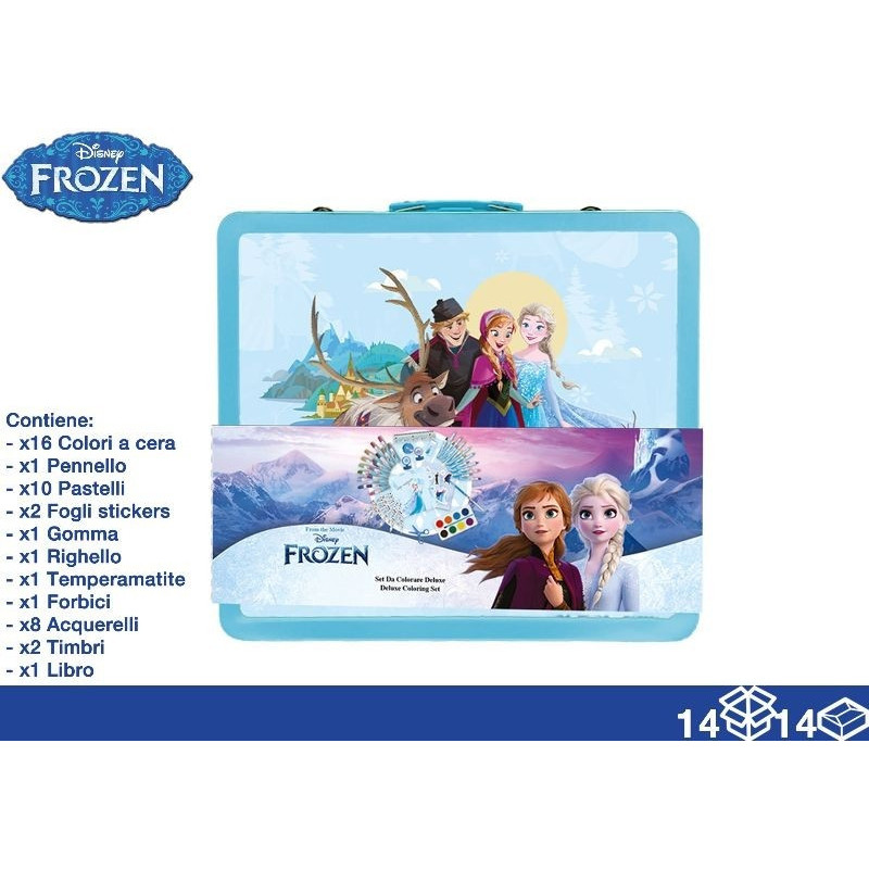 FROZEN VALIGETTA COLORI LATTA 44 PZ