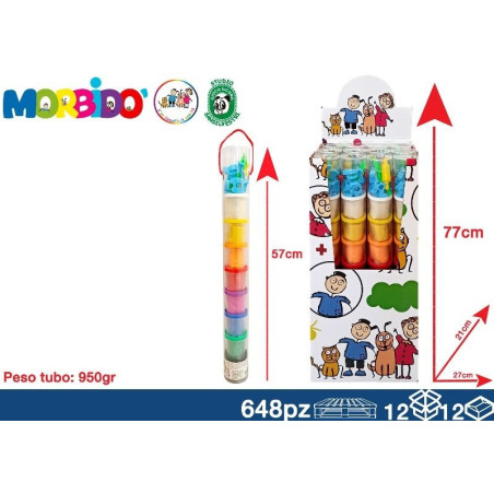PLASTICHINA TUBO NATURAL 8 PZ