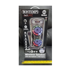 BONTEMPI CASSA CON MICROFONO WIRELESS E LUCI